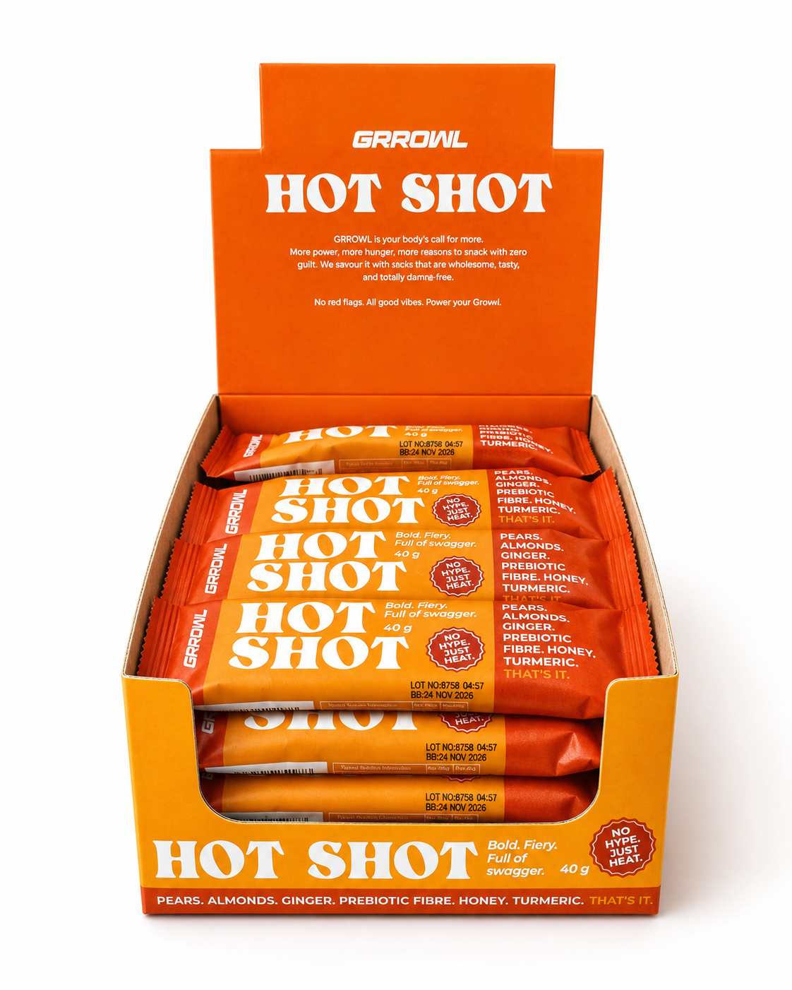 GRROWL Hot Shot Fruit Bar