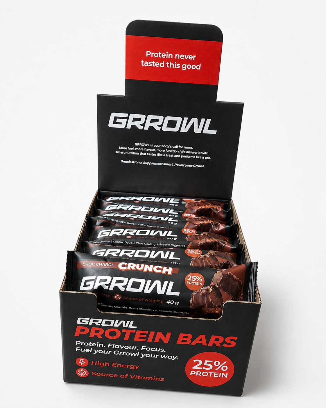GRROWL Choc Charge Crunch Protein Bar